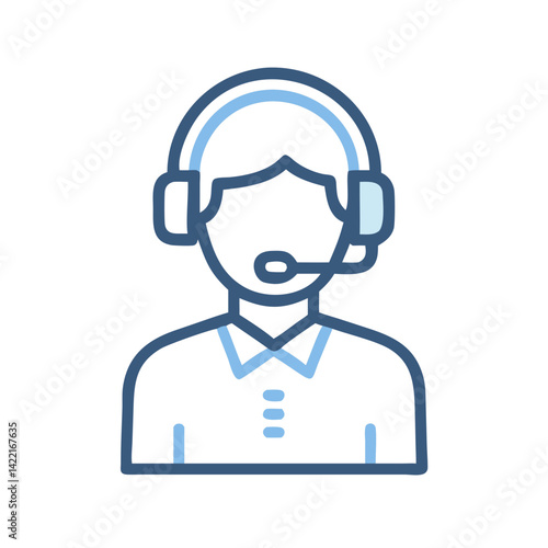 Customer service representative assisting clients with inquiries and providing support via headset