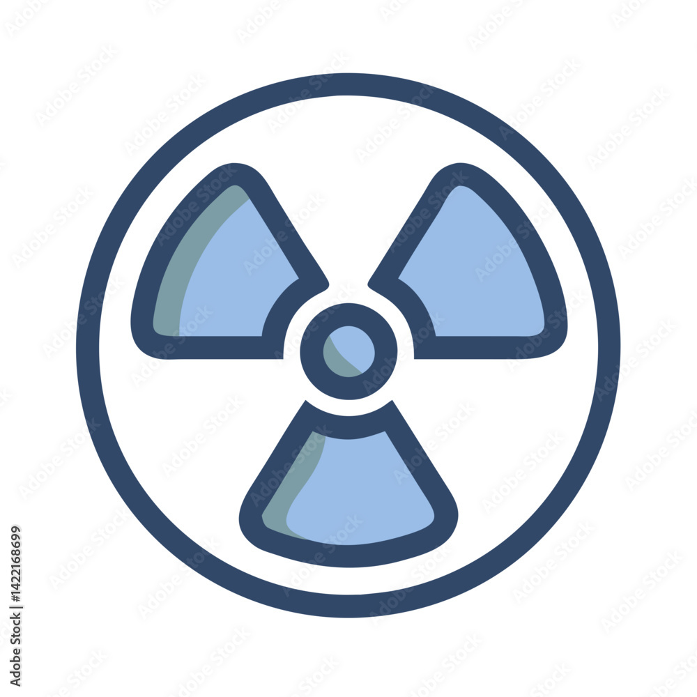 Symbol representing radiation hazard warning displayed in a clear design on a white background, emphasizing safety and caution in potentially hazardous environments Symbol representing radiation hazard warning displayed in a clear design on a white background, emphasizing safety and caution in potentially hazardous environments