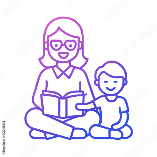 Enjoying a Storytime Moment Together as a Parent Reads to a Child in a Cozy Setting During the Afternoon