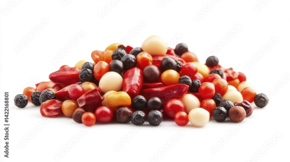 Kung Pao peppers isolated on white background. Generative AI Kung Pao peppers isolated on white background. Generative AI