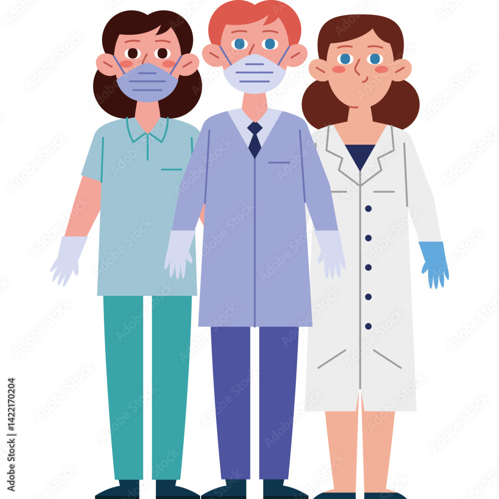 Celebrating Healthcare Workers on Labor Day with Flat Style Illustrations Celebrating Healthcare Workers on Labor Day with Flat Style Illustrations