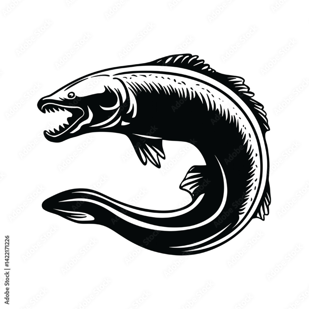 Fierce Aquatic Predator Illustration Fierce Aquatic Predator Illustration