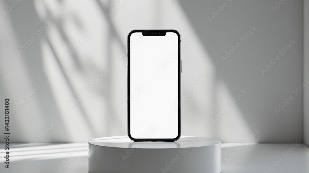 Sleek Smartphone Displaying Minimalist Design Sleek Smartphone Displaying Minimalist Design