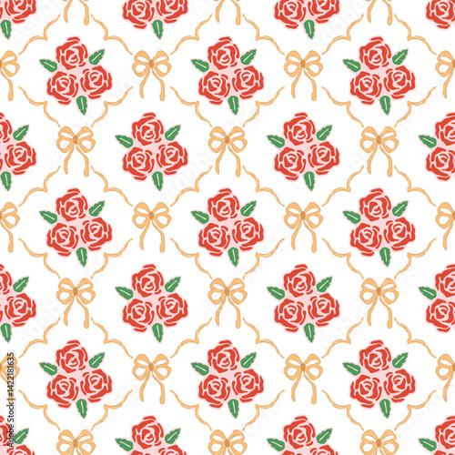 Hashtag CADS bow pattern with floral.