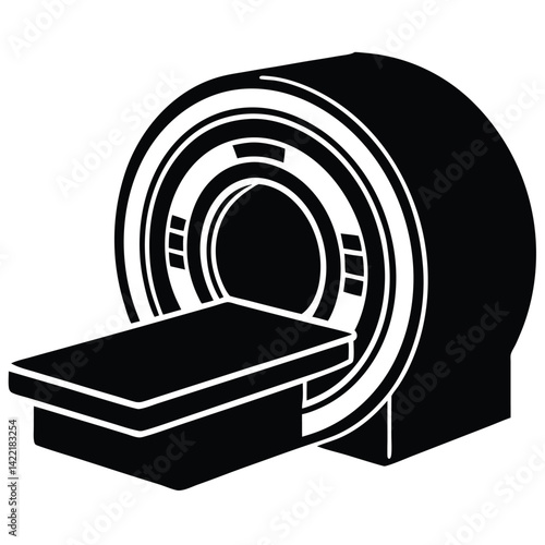 vector illustration of a ct scan