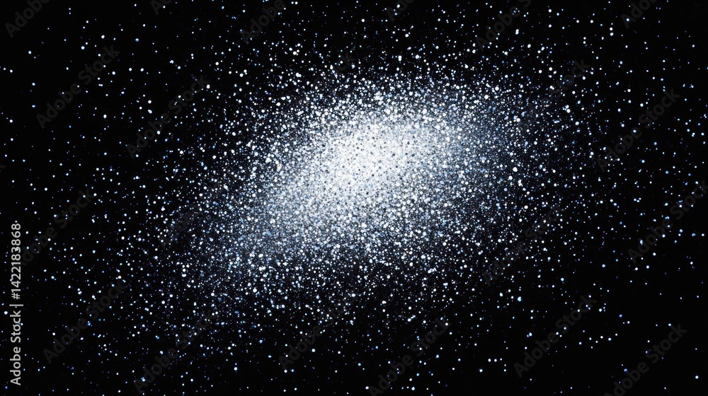 Fototapeta premium A stellar cluster glows brightly against a dark cosmic backdrop.