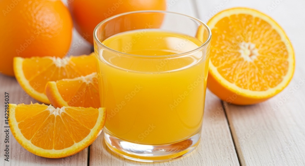 Fresh Orange Juice in a Glass Fresh Orange Juice in a Glass