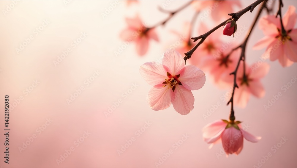 Obraz premium Delicate Pink Blossoms in Springtime