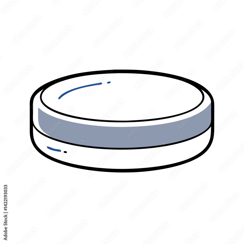 Hockey puck in flat style Hockey puck in flat style