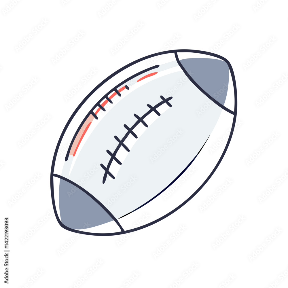 Obraz premium Rugby ball in flat style