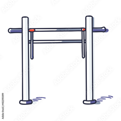 Parallel bars in flat style