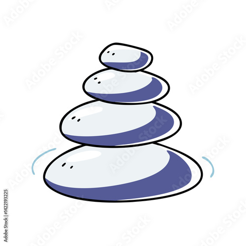 Zen stones in flat style