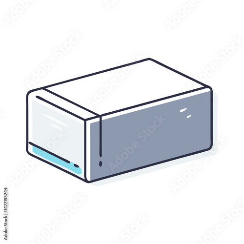 Yoga block in flat style