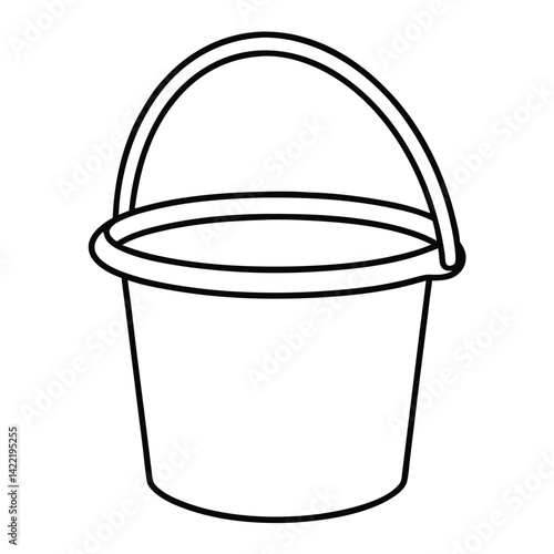 vector illustration of a bucket
