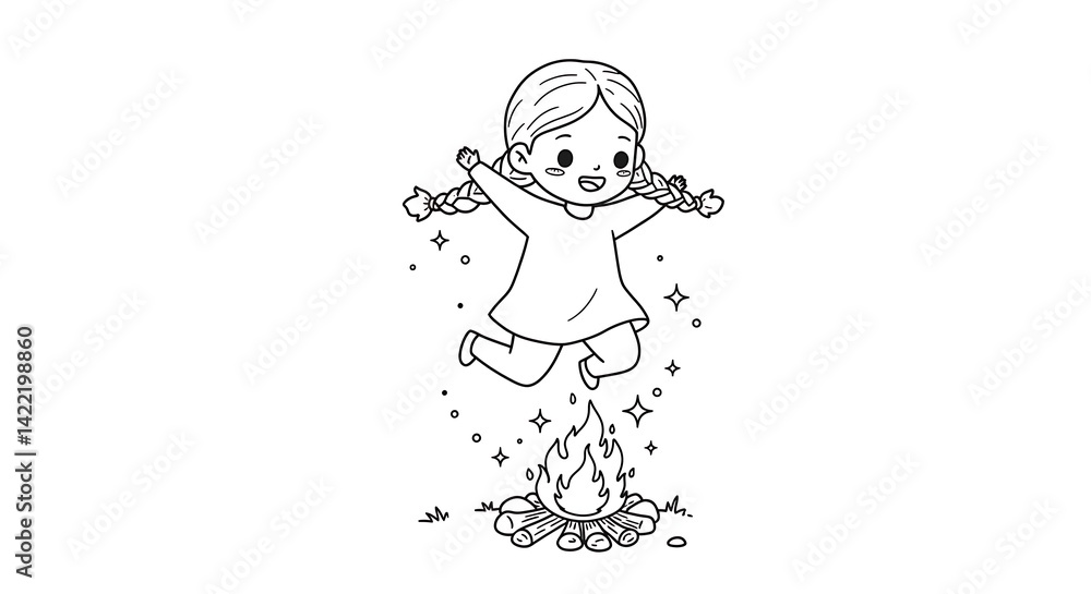 June festival coloring page, girl jumping on a fig tree
June festival coloring page, girl jumping on a fig tree
