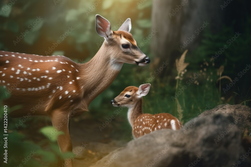 deer in the woods deer in the woods