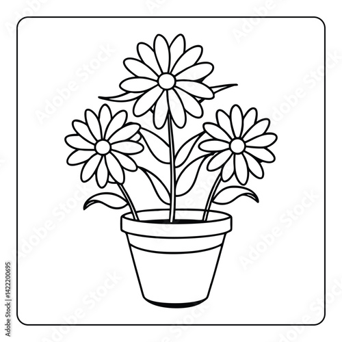 A pink chrysanthemum blossom in a decorative flowerpot brings spring nature indoors