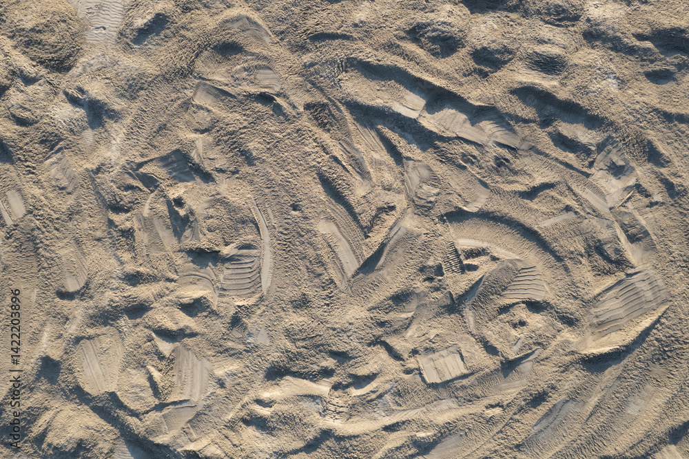 Fototapeta premium Aerial view of a small stretch of sandy beach