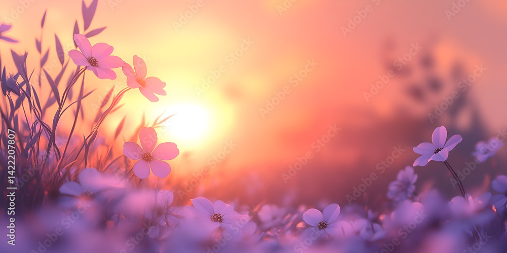 Dreamy Wildflower Field at Sunrise with Soft Light
Dreamy Wildflower Field at Sunrise with Soft Light