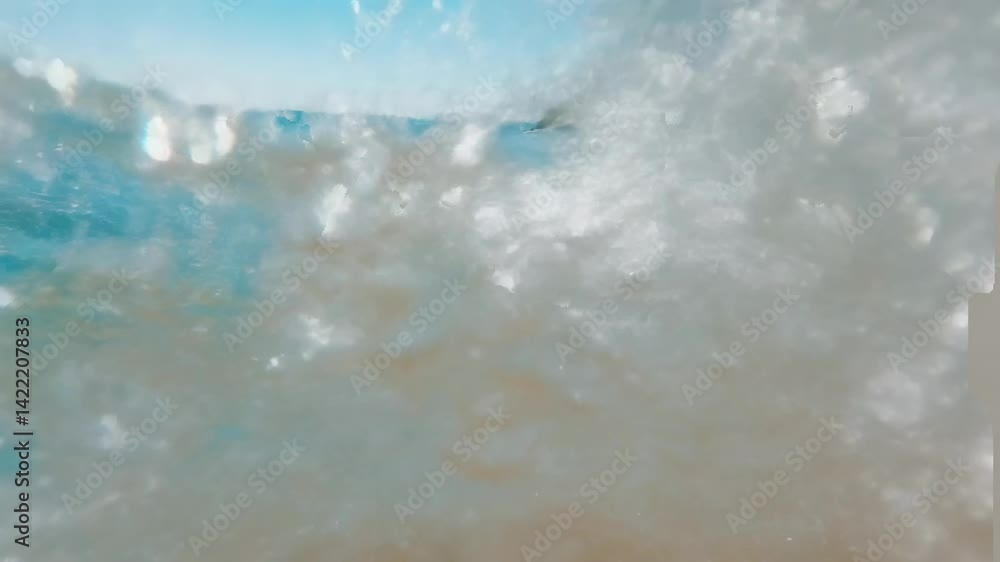 Clear coastal waters reveal fascinating underwater life at serene beach Clear coastal waters reveal fascinating underwater life at serene beach