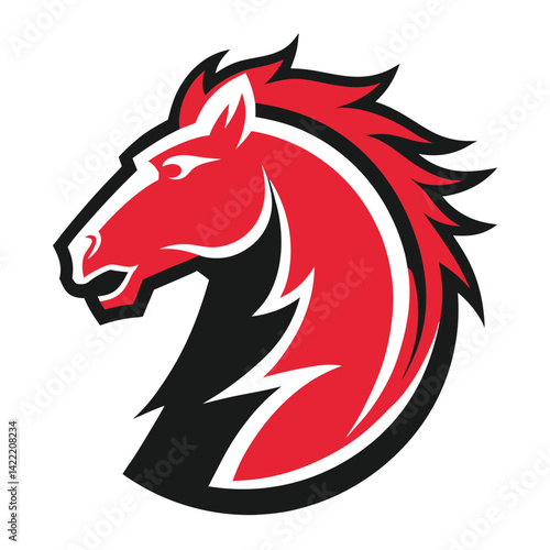 Horse head mascot logo vector design