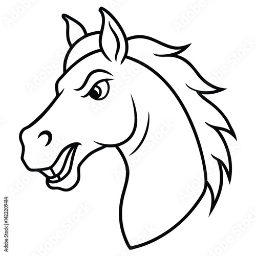 Horse head mascot logo vector design