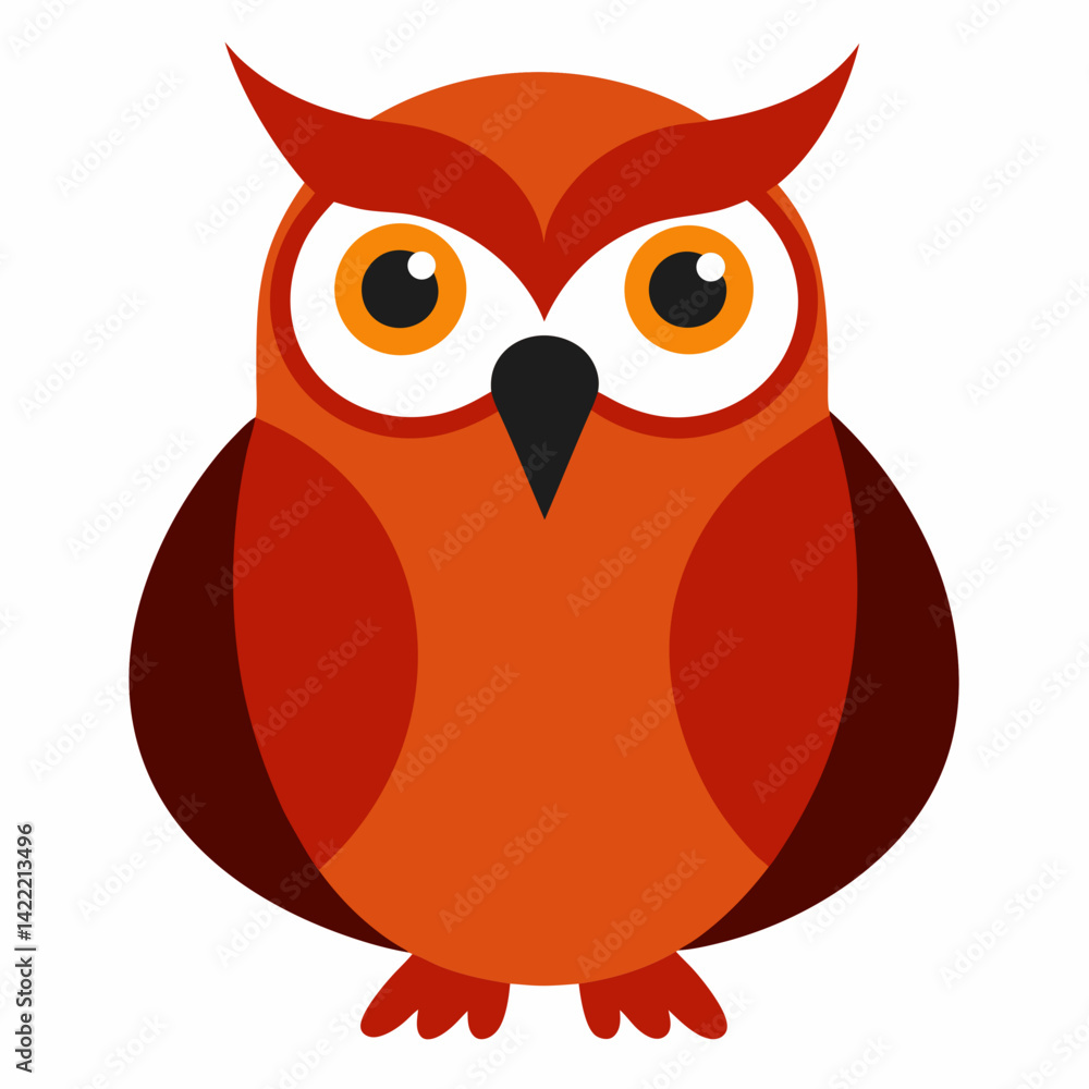 Fototapeta premium owl on white background