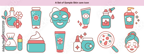 Skin Care Icons Vector Set: Beauty, Cosmetic, Treatment & More