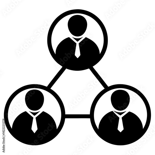 Team Collaboration Icon – Connected People Network Symbol