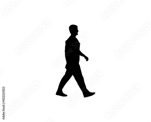 Silhouette of a boy wearing black clothes