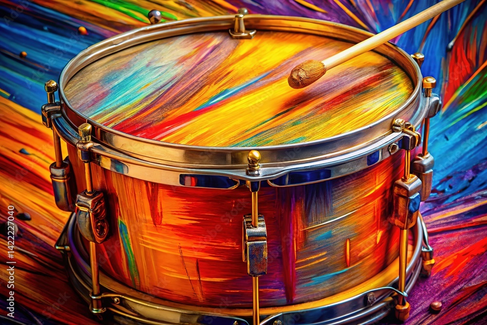 Obraz premium Drum Painting Abstract Art