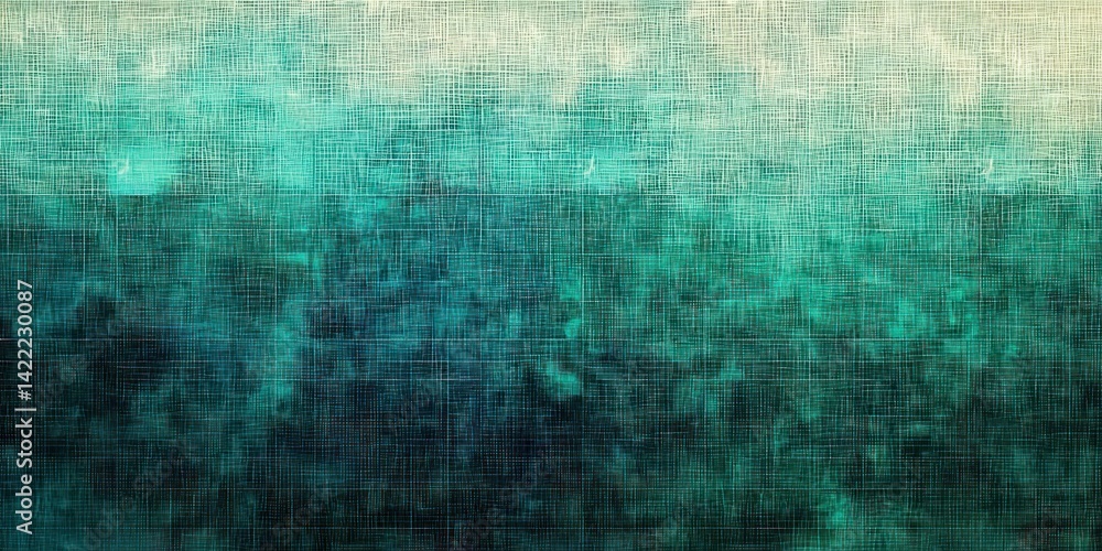 Abstract digital art featuring a smooth ombre blend of emerald, petrol, and teal over a noise grain mesh. Abstract digital art featuring a smooth ombre blend of emerald, petrol, and teal over a noise grain mesh.