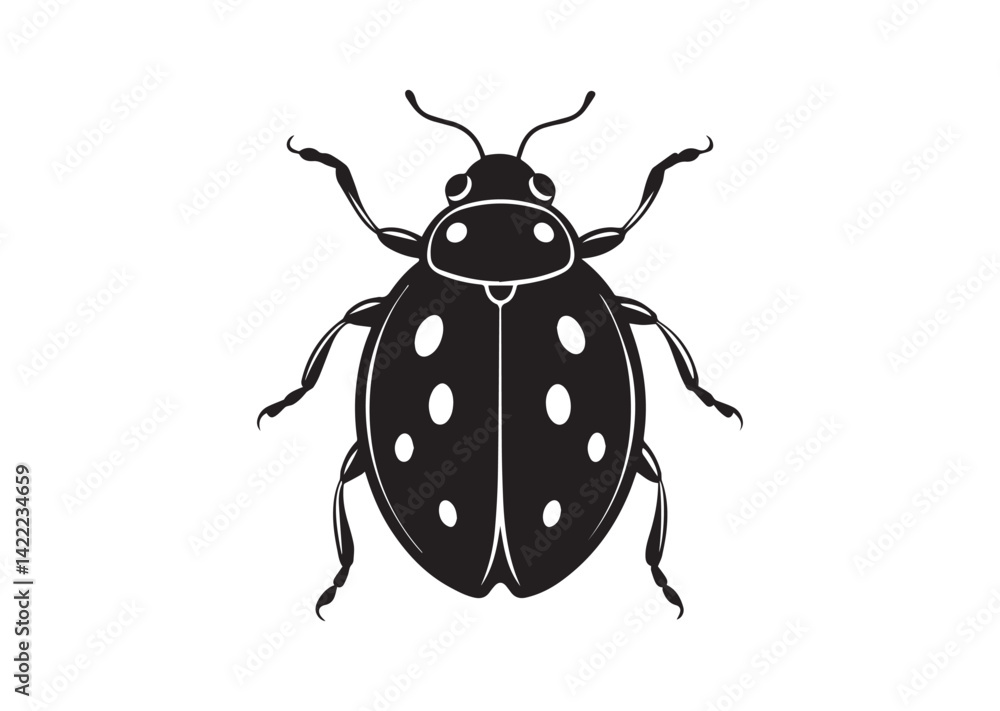 Ladybug Silhouette Vector Ladybug Silhouette Vector