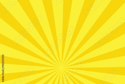 Manga comic cartoon background with speed rays and halftone effect. yellow sun burst action line speed illustration. 