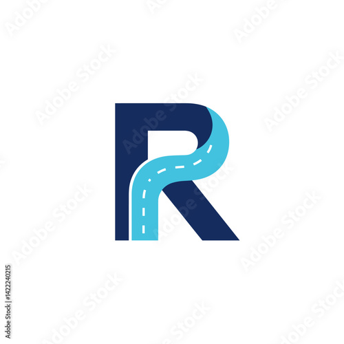 Road Route Letter R Logo: A creatively designed logo featuring a capital letter Free Download Road Route Letter R Logo: A creatively designed logo featuring a capital letter