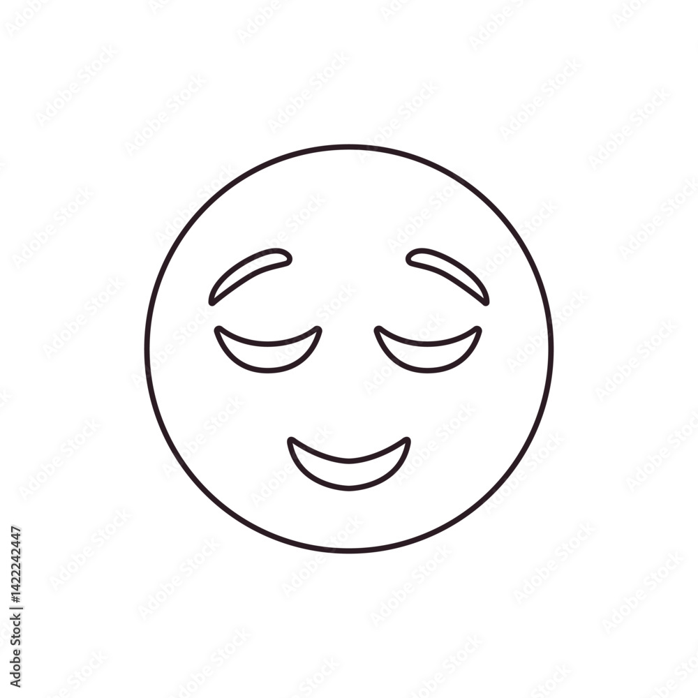 Fototapeta premium sad emoji face vector symbol sign icon illustration depressed 