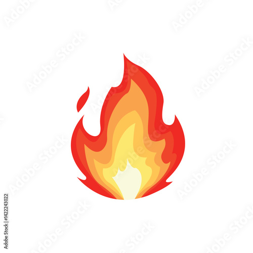 Fire flame lit emoji vector symbol sign icon