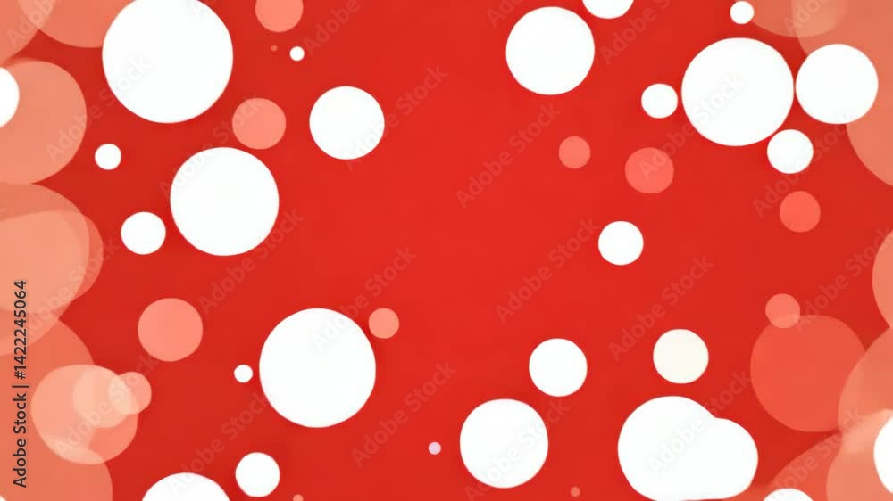 Red Background with White Polka Dots Animation and Pattern Design Red Background with White Polka Dots Animation and Pattern Design