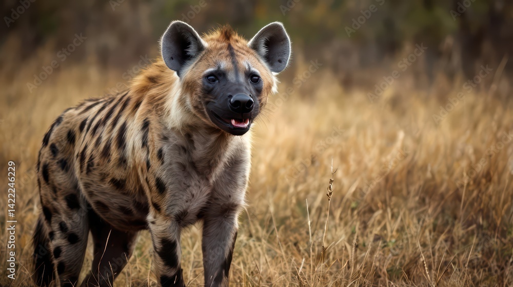 Hyena in the steppes of Africa