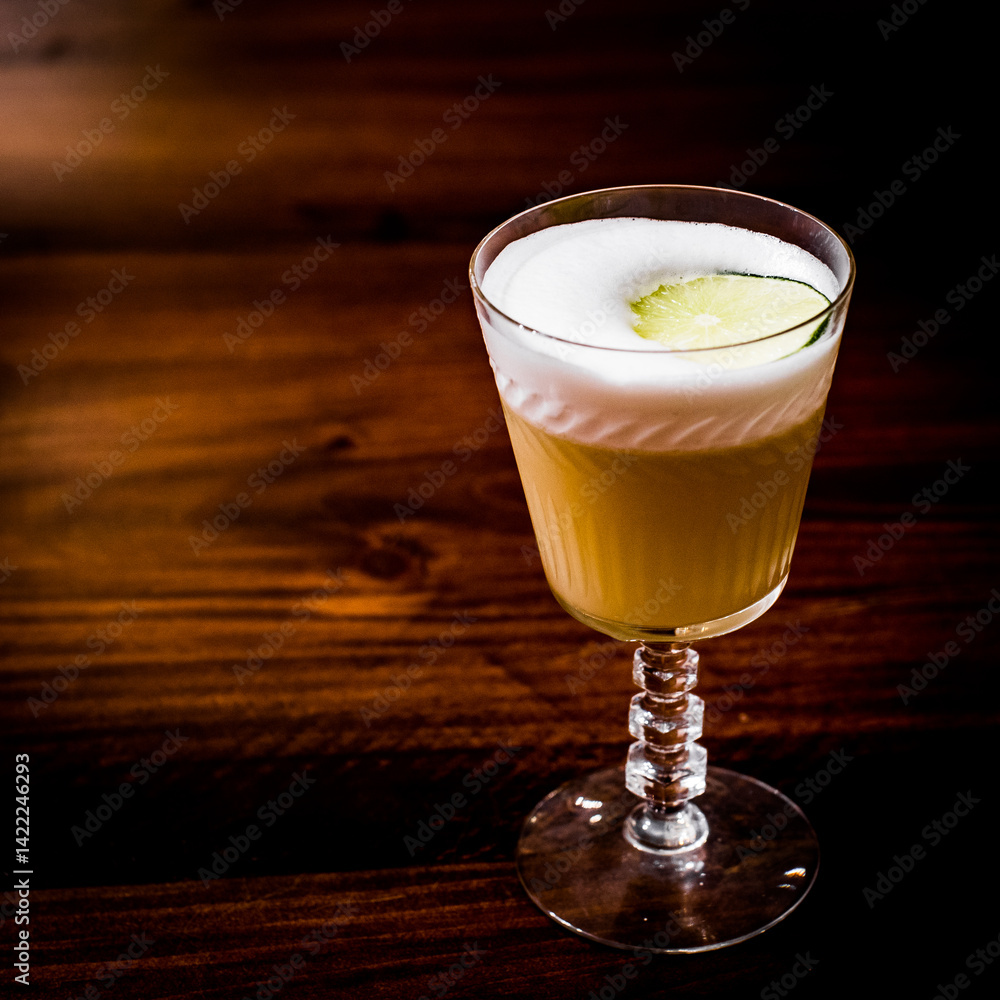Cocktail with egg white Cocktail with egg white