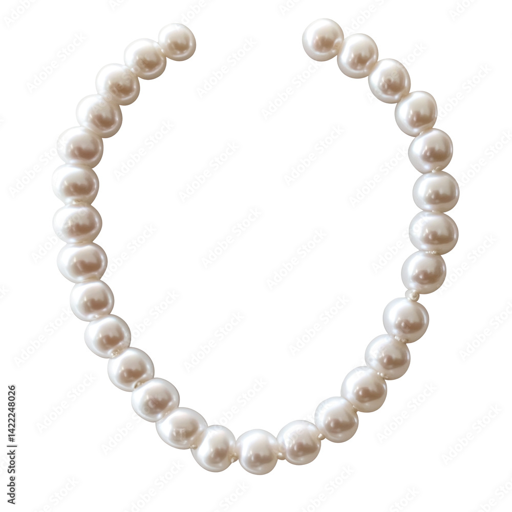 Obraz premium Classic Three Strand Pearl Necklace Isolated On Fl 0 on a transparent background