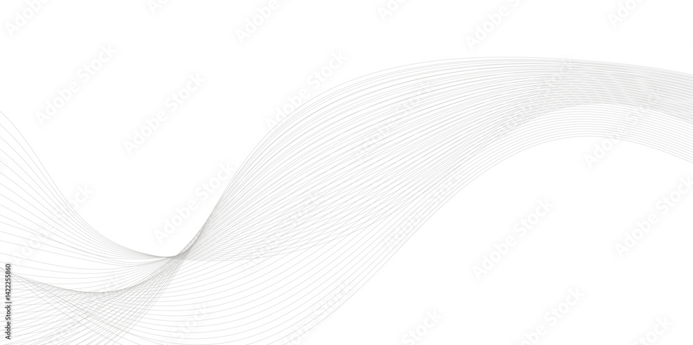 Abstract background with business and technology wave line. Thin line wavy abstract vector background. Curve wave seamless pattern.