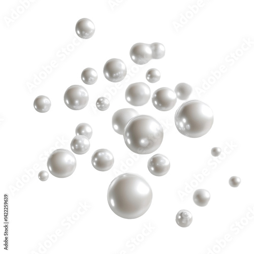 Floating Pearls Effect Composition Isolated On Fla 0 on a transparent background