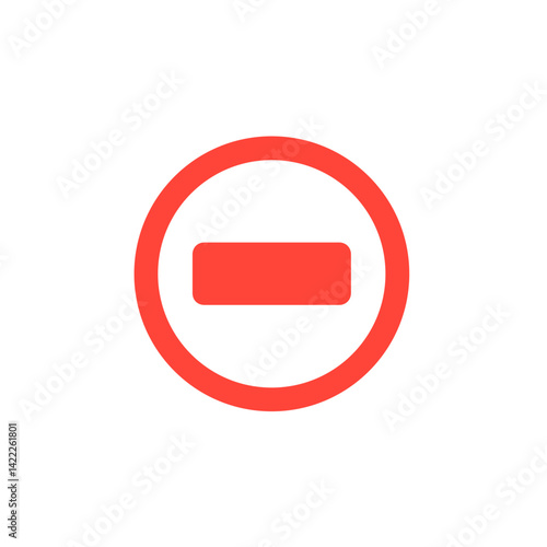 Wrong Way Sign Icon