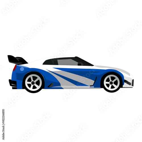 Car vector template on white background. Business sedan isolated. Vector illustration.