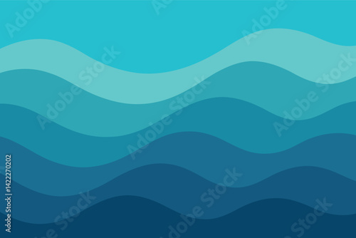 Abstract blue waves background with seamless design and ocean-inspired texture