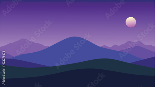 forest hills at dusk landscape background