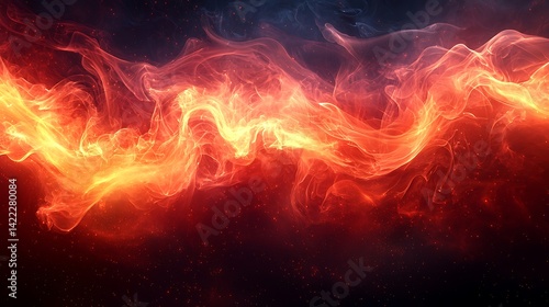 Wallpaper Mural Vibrant flame smoke blend in dark space art high resolution background Torontodigital.ca