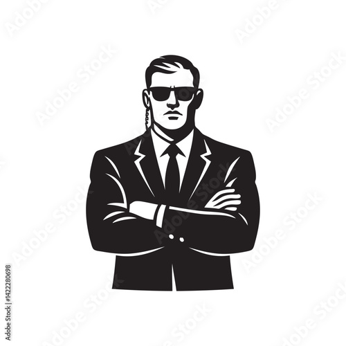 body guard man in suit