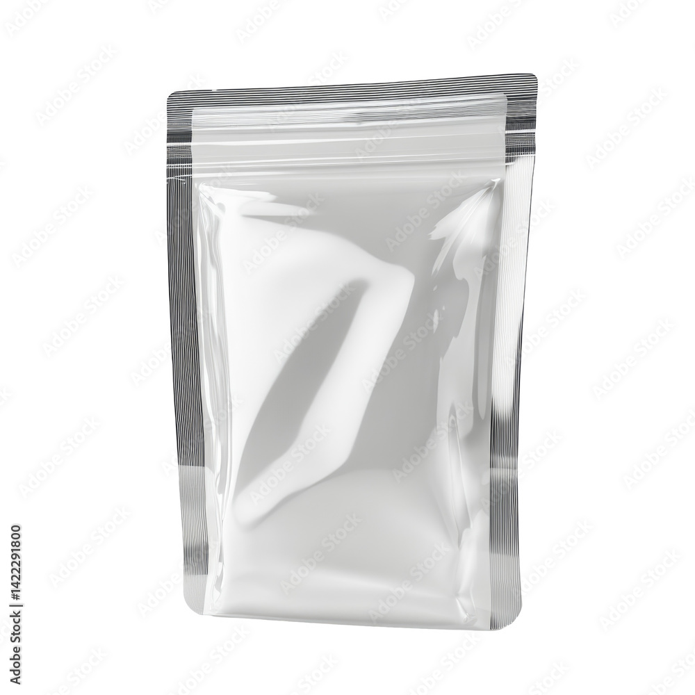 Transparent Stand Up Pouch With Visible Zip Lock And on a transparent background Transparent Stand Up Pouch With Visible Zip Lock And on a transparent background